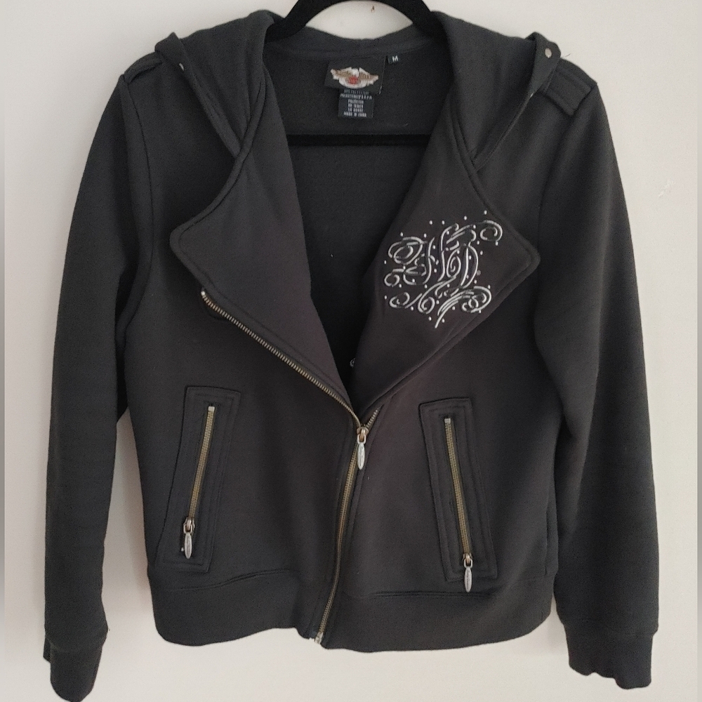 Harley Davidson Zip Up Hoodie Sweater Jacket M